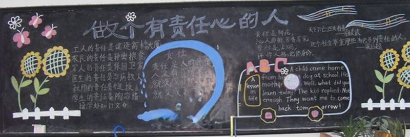 做个有责任心的人黑板报图片大全