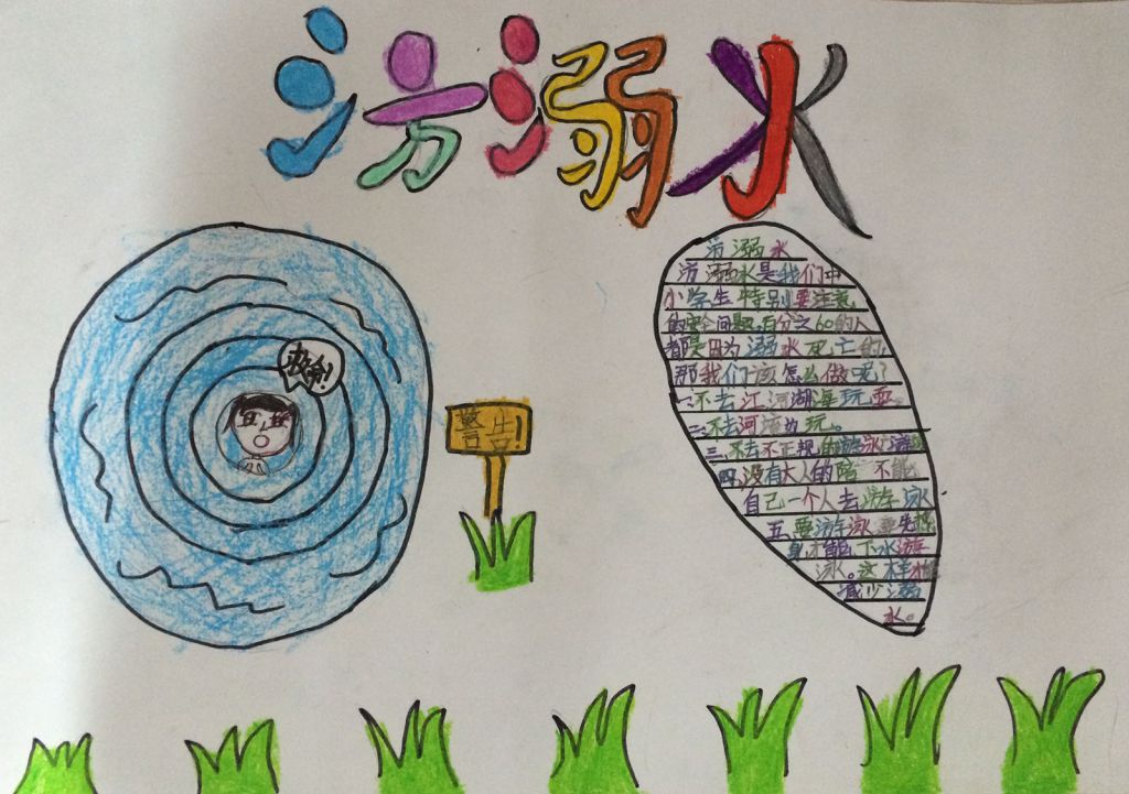 珍惜生命谨防溺水手抄报