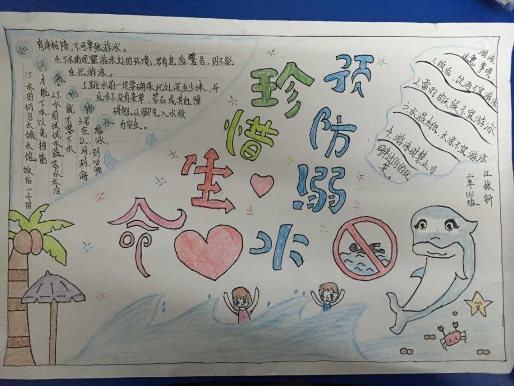 小学生溺水手抄报 小学生溺水手抄报