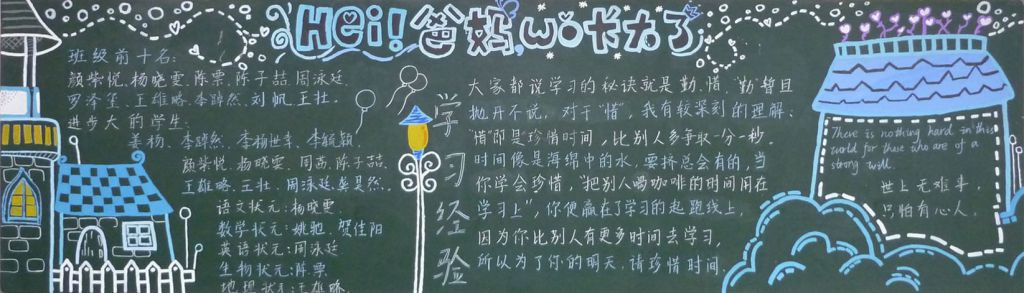 嘿爸爸妈妈我长大了黑板报