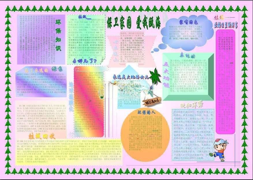 环保专题手抄报：保卫家园