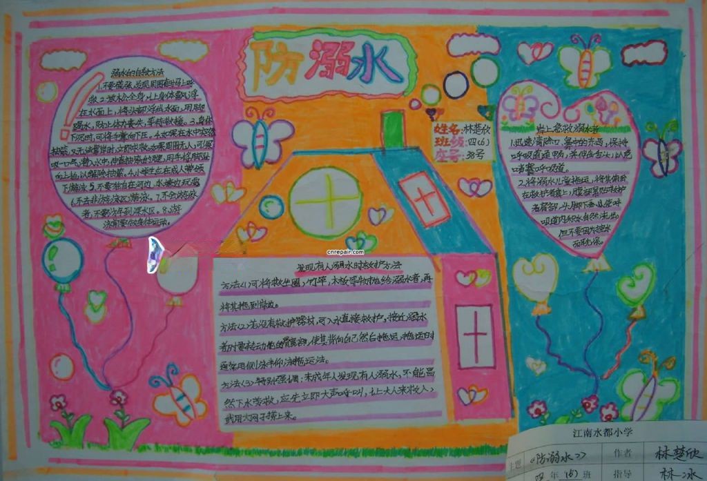 小学生防溺水安全手抄报