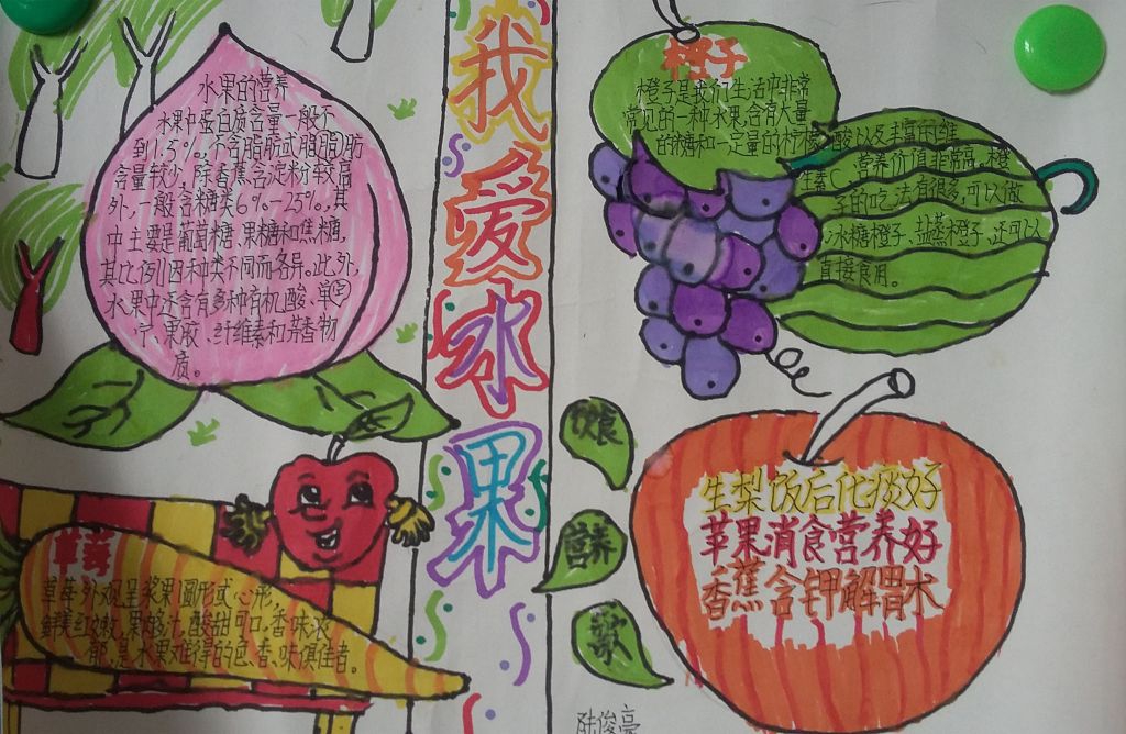 我爱水果手抄报图片 我爱水果手抄报图片
