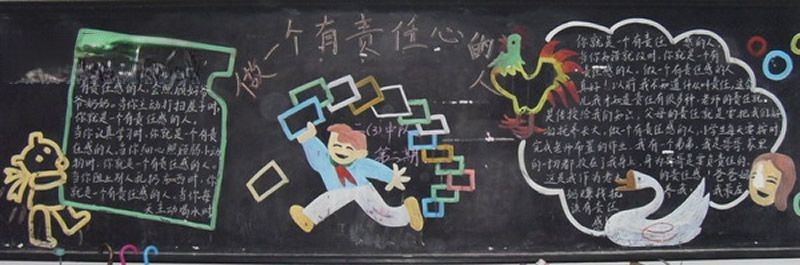 做个有责任心的人黑板报图片大全