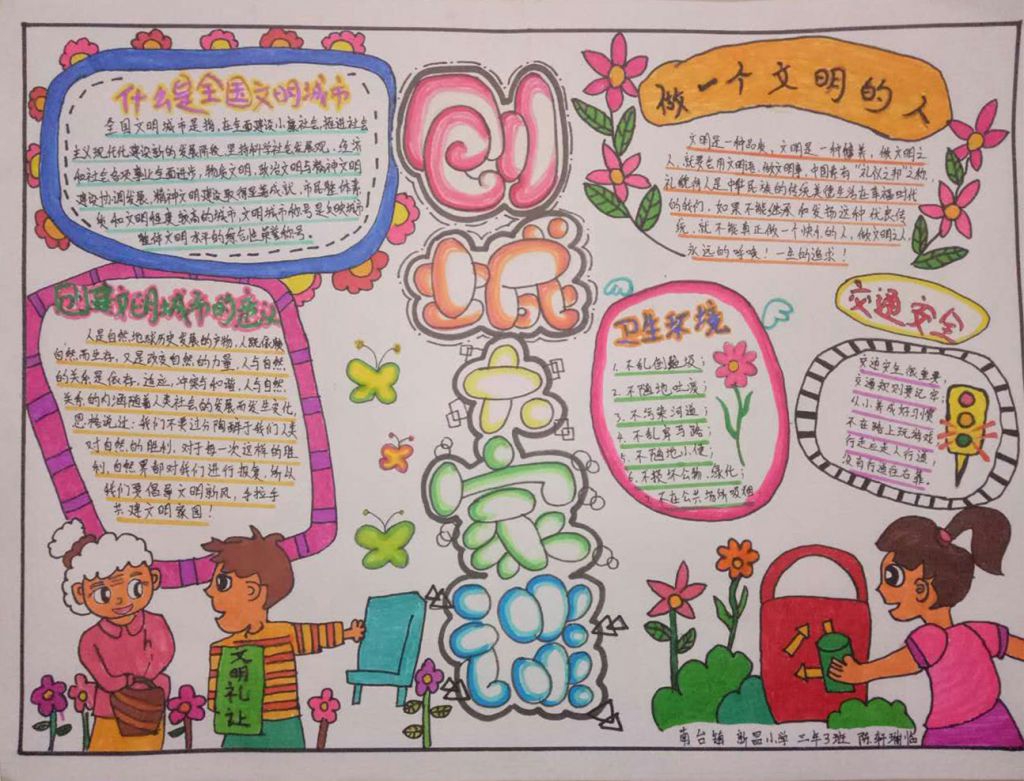 创城大家谈手抄报 创城大家谈手抄报