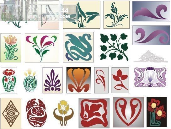 精选24款花纹设计素材