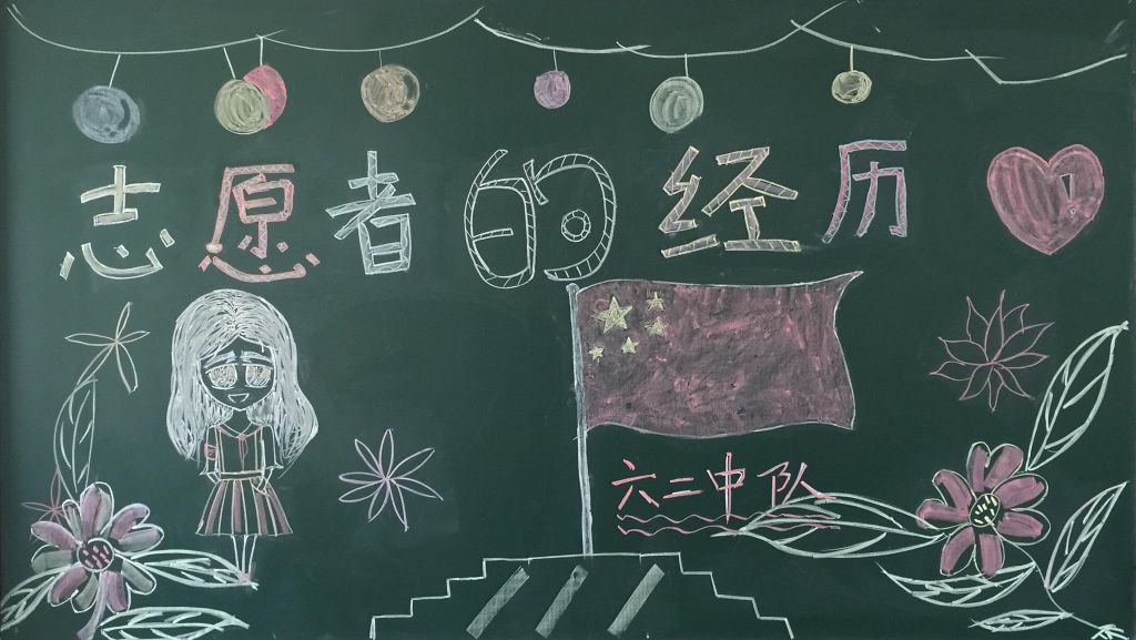 志愿者活动黑板报图片