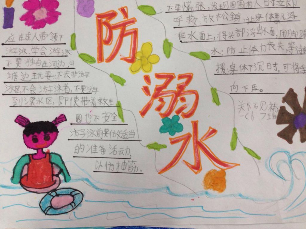 防溺水手抄报获奖作品大全