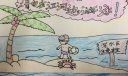 防溺水儿童宣传画
