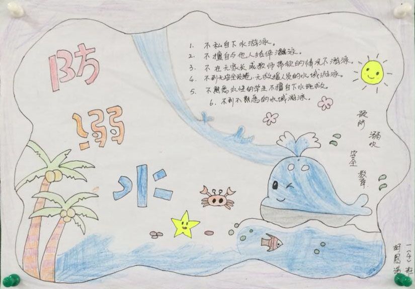 2022夏季防溺水手抄报