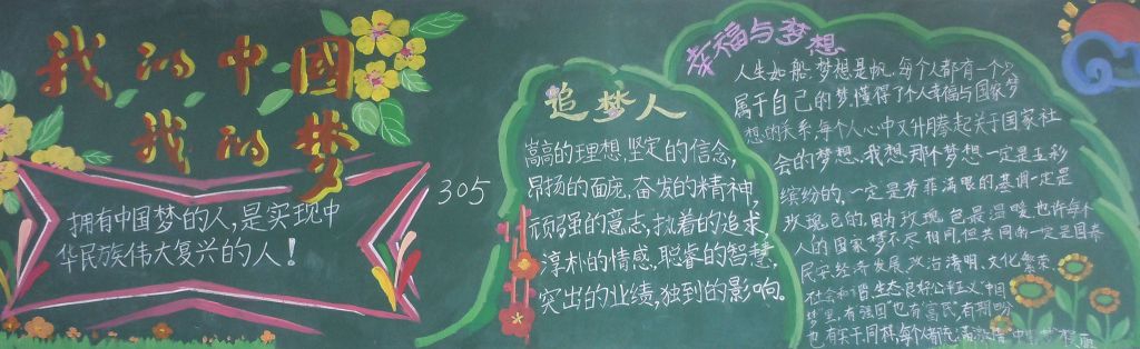 最美中国人最美中国梦黑板报