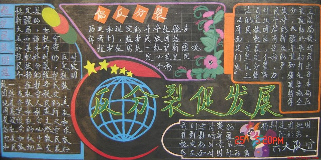 反分裂反渗透黑板报图片大全