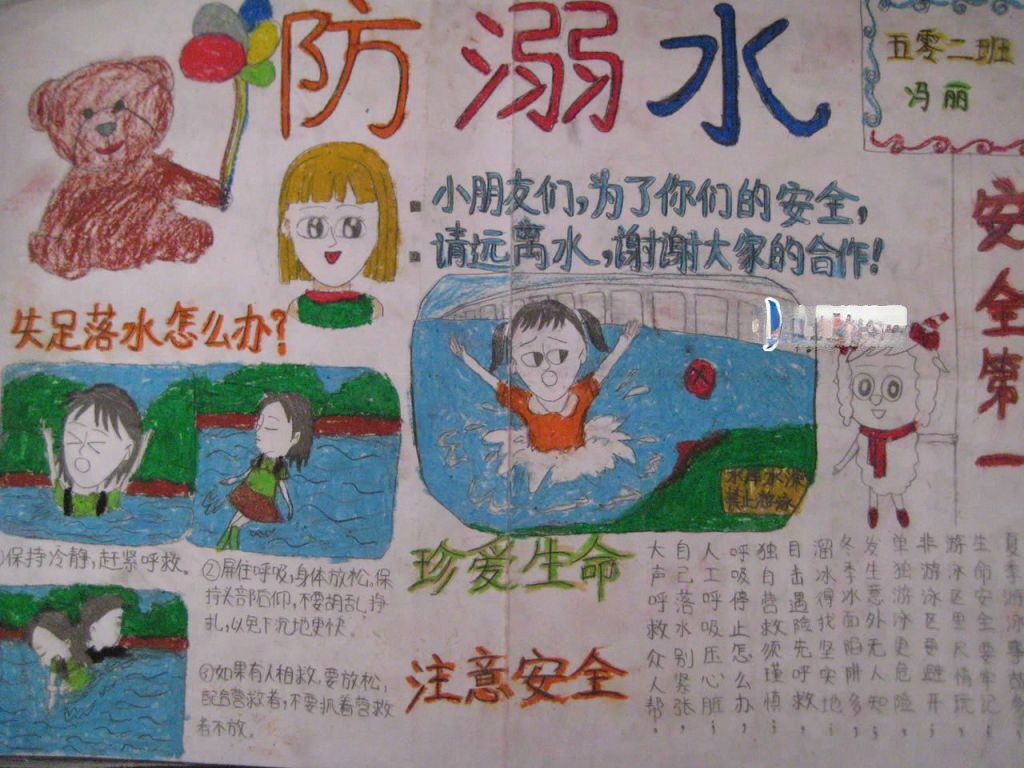 防溺水手抄报范本