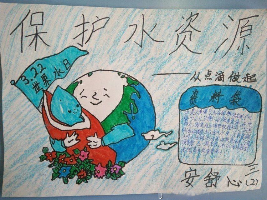 节约用水点滴做起手抄报