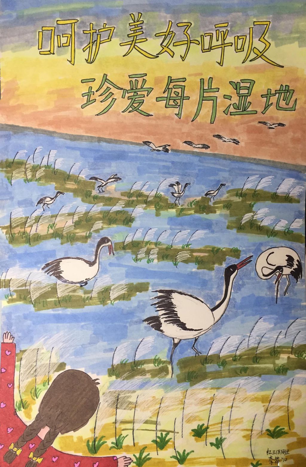 爱护水资源保护湿地主题手抄报,呵护美好呼吸珍爱每片湿地 爱护水资源保护湿地主题手抄报,呵护美好呼吸珍爱每片湿地