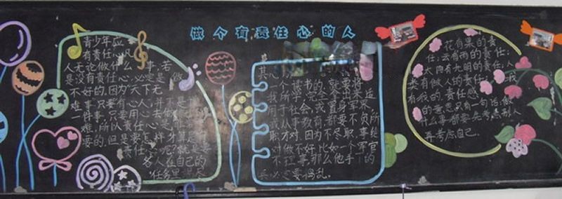 做个有责任心的人黑板报图片大全