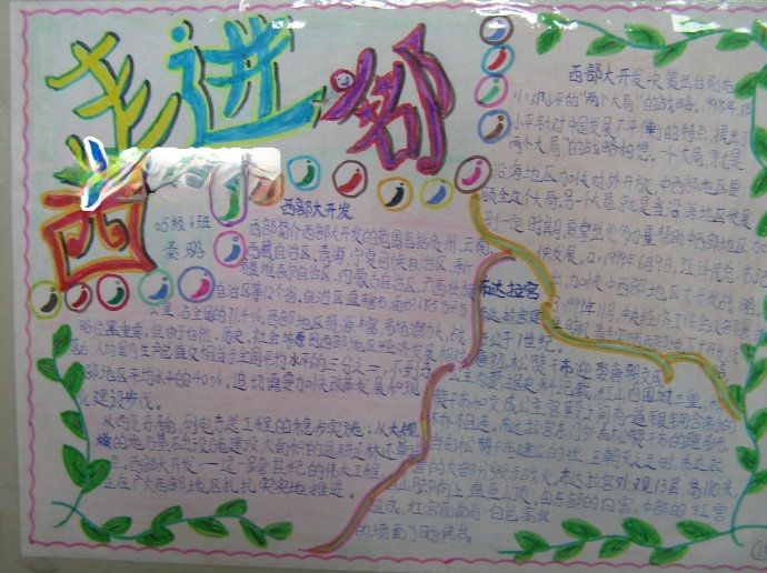走近西部大开发手抄报