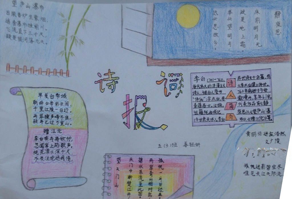 诗词文化手抄报图片 诗词文化手抄报图片