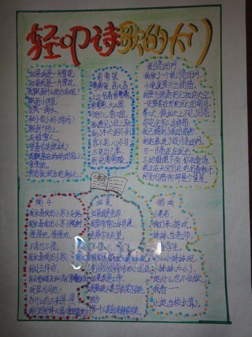 小学生诗歌主题手抄报图片