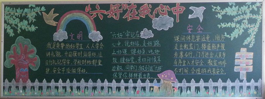 “六好”在我心中黑板报