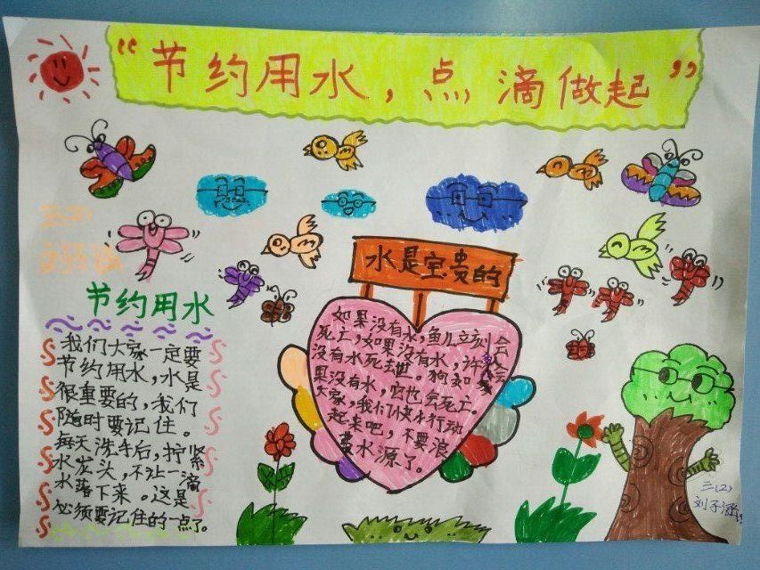 节约用水点滴做起手抄报