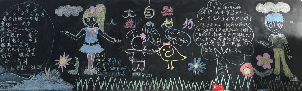大自然—人类的老师黑板报