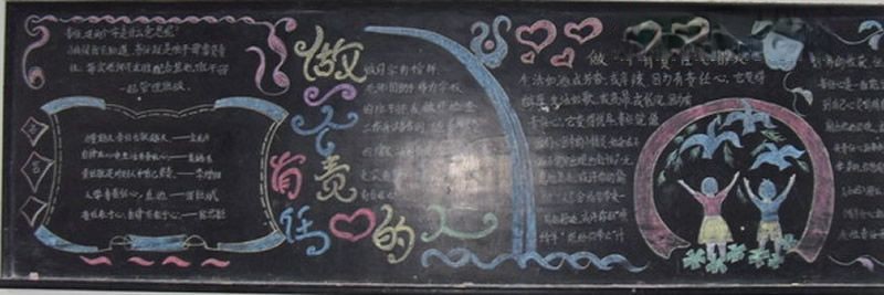 做个有责任心的人黑板报图片大全