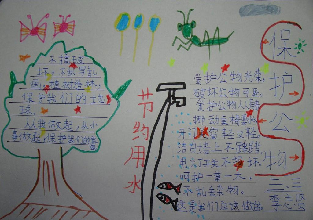节约用水保护公物手抄报 节约用水保护公物手抄报