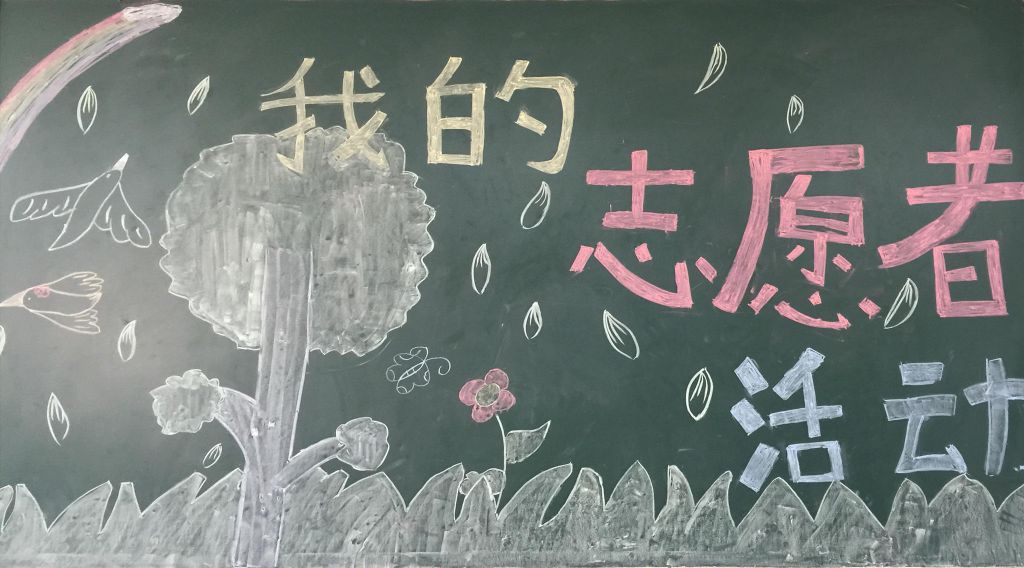 志愿者活动黑板报图片