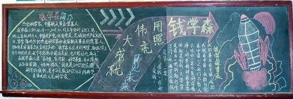 学习钱学森黑板报