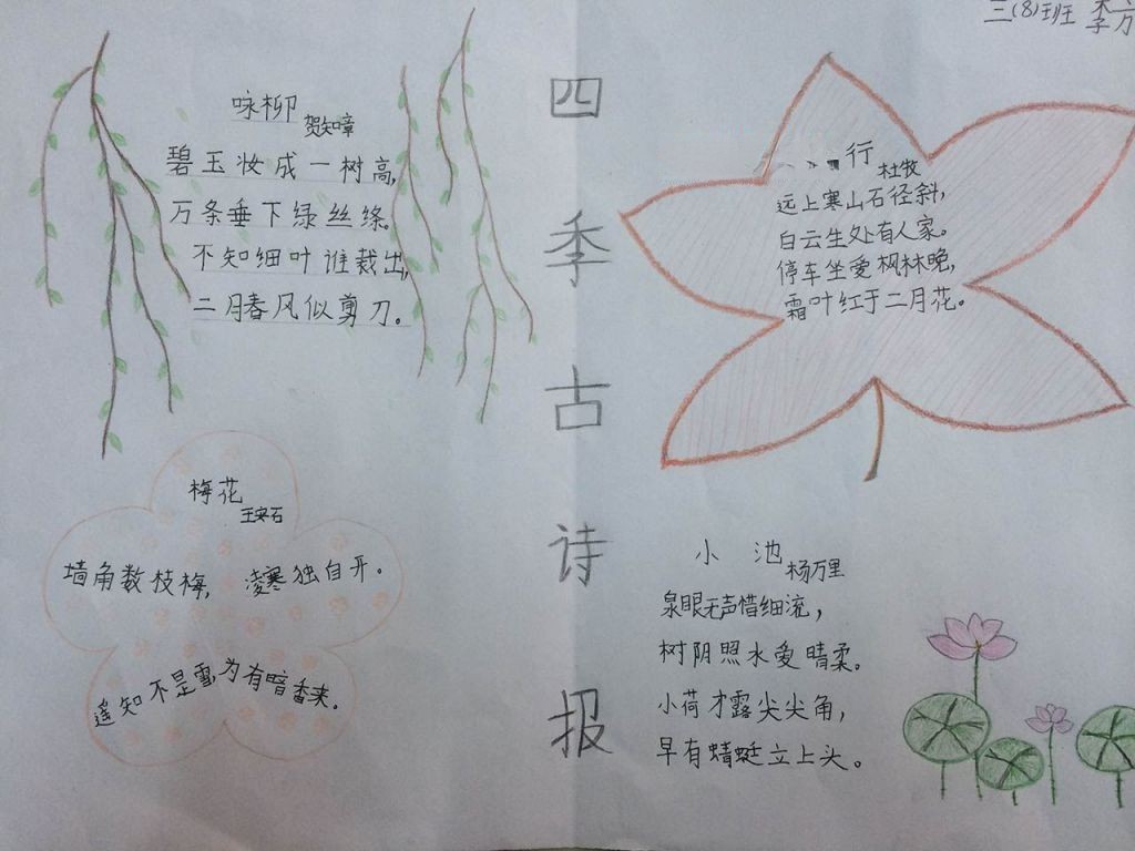 古诗词手抄报图片大全