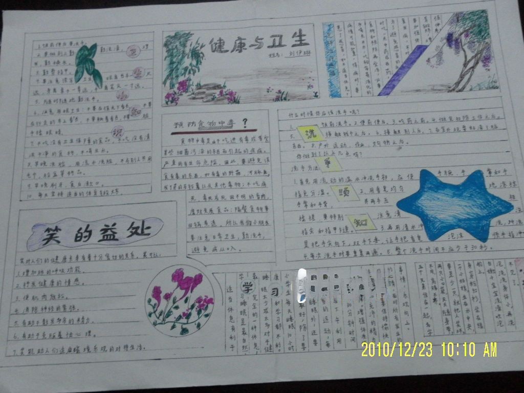 携手共迎创卫复审的手抄报