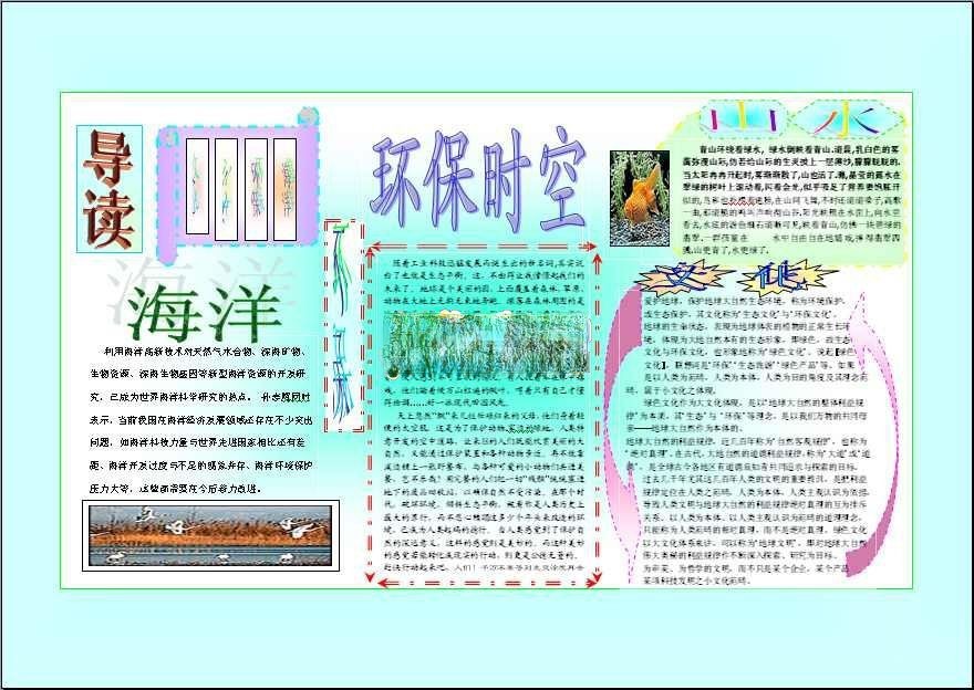 环保时空电子板报设计