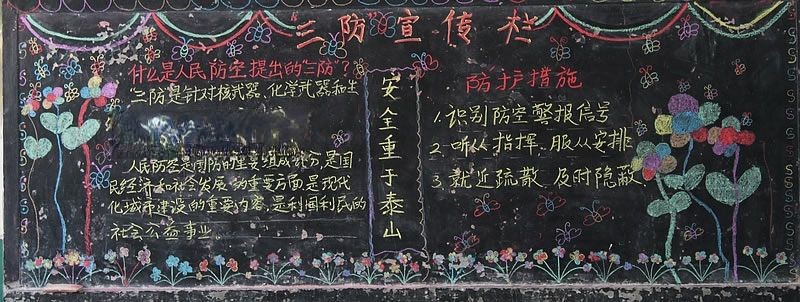 三防教育黑板报设计图