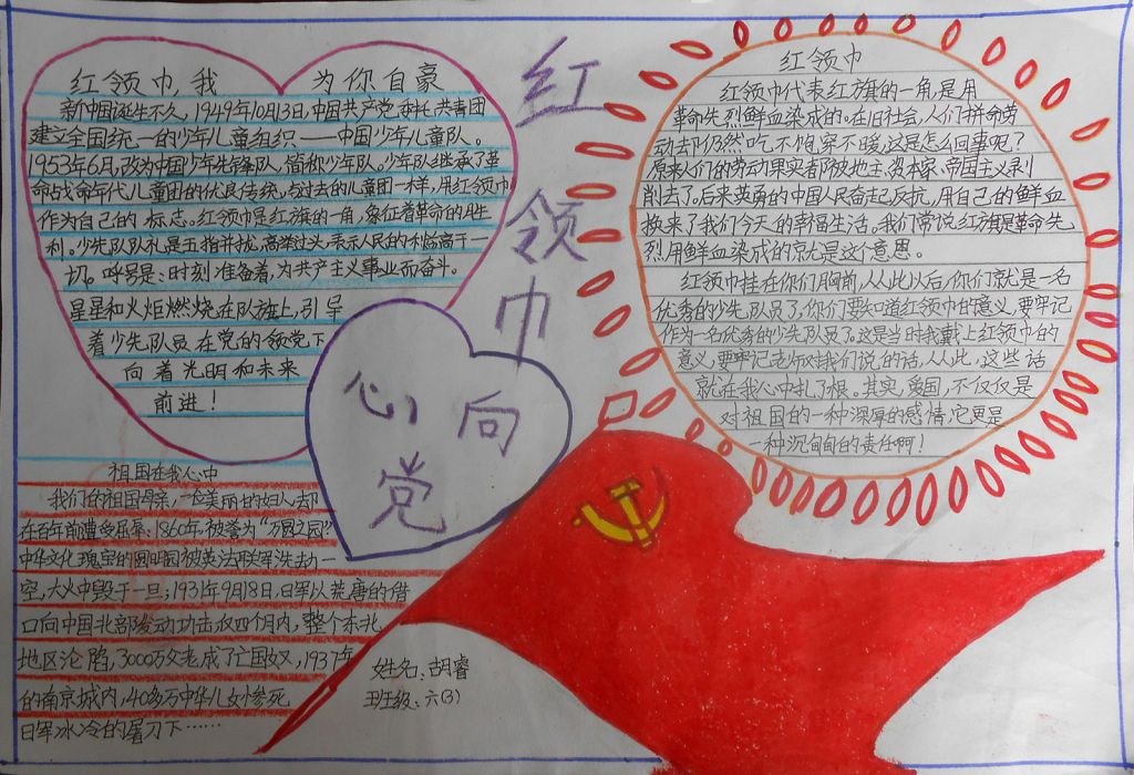 红领巾我为你自豪手抄报图片大全
