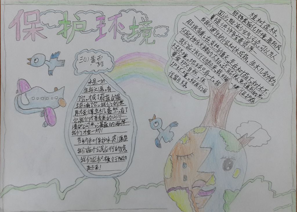 争当环保小画家手抄报