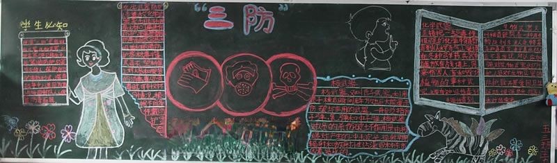 三防教育黑板报设计图