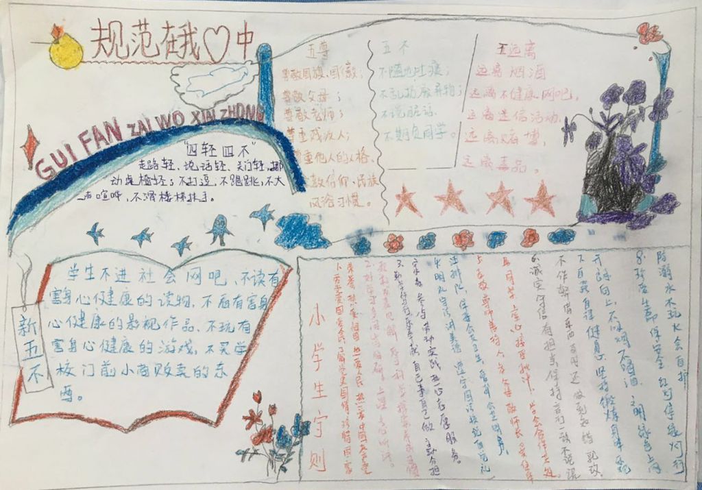 规范在我心中手抄报