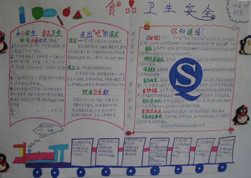 食品卫生安全手抄报 食品卫生安全手抄报