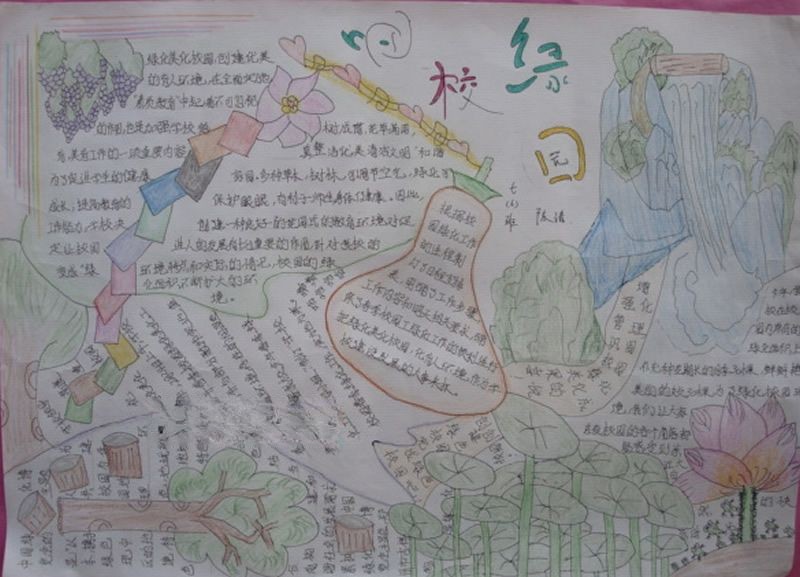 创建我的绿色校园手抄报
