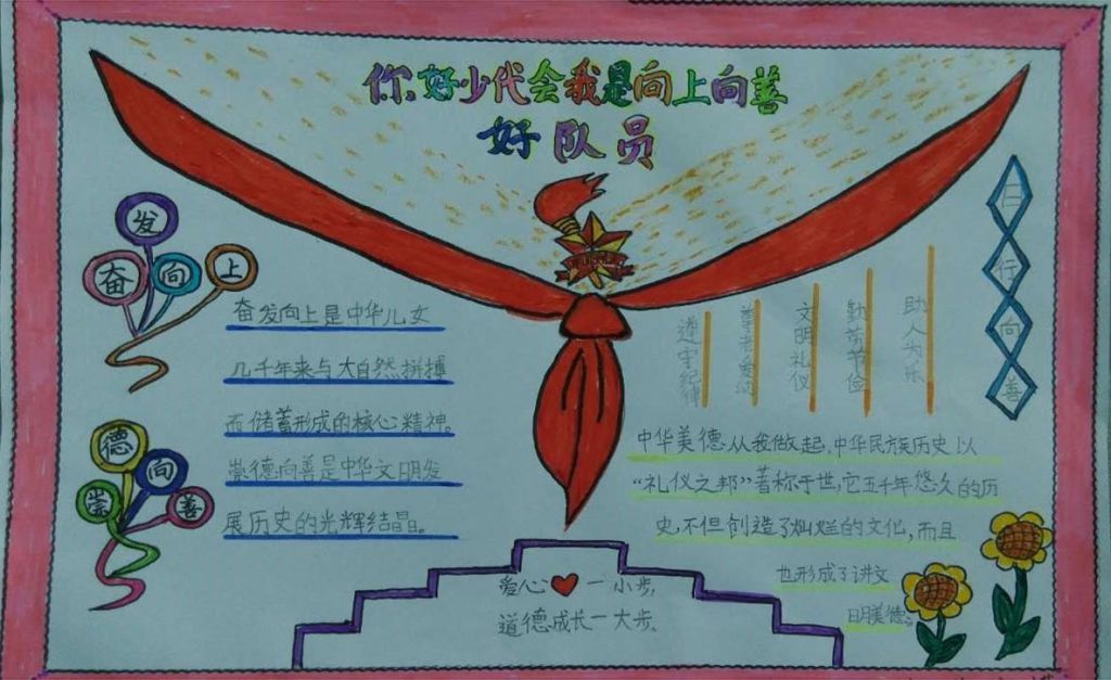 关于向上向善的手抄报图片