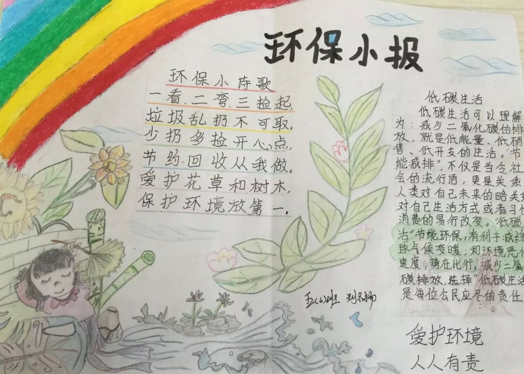 五年级绿色环保手抄报
