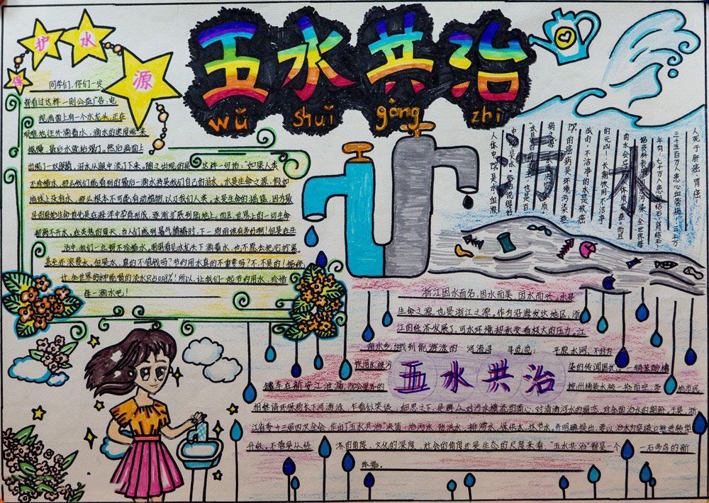 全民治水手抄报优秀作品展