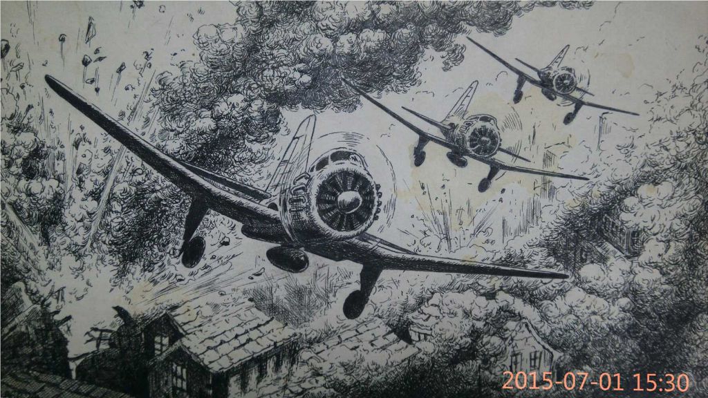 郭军军事武器钢笔素描作品