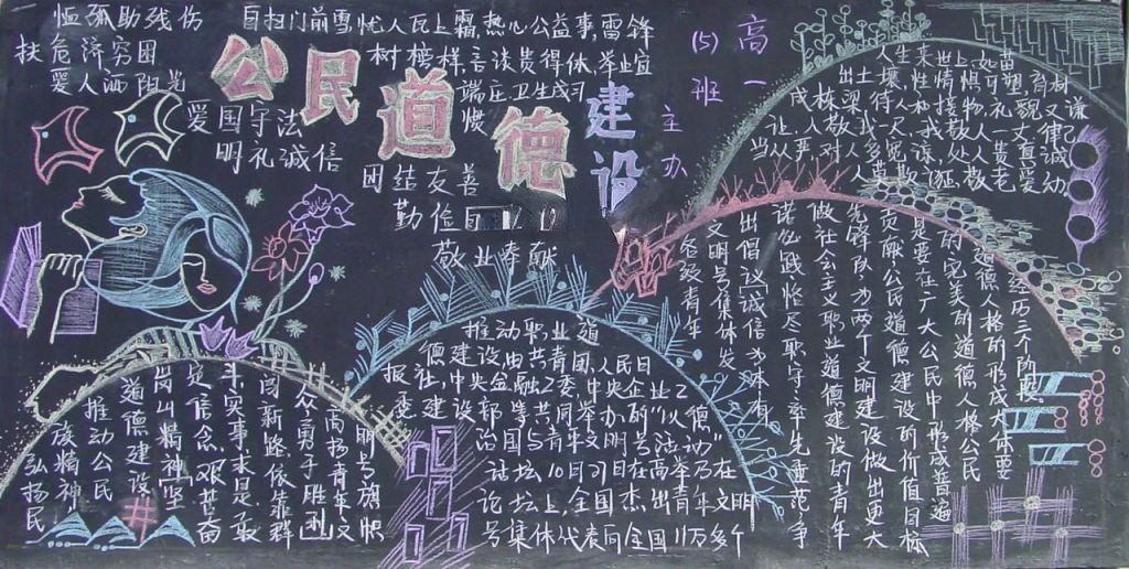 公民道德建设黑板报
