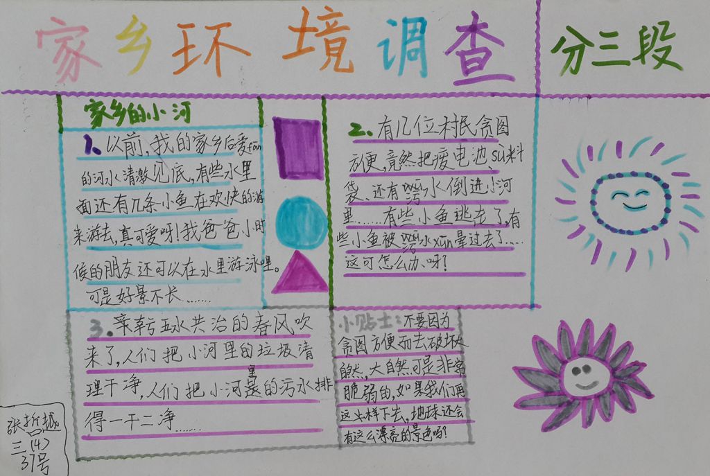 家乡环境调查手抄报