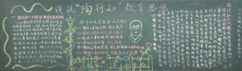 陶行知教育思想黑板报