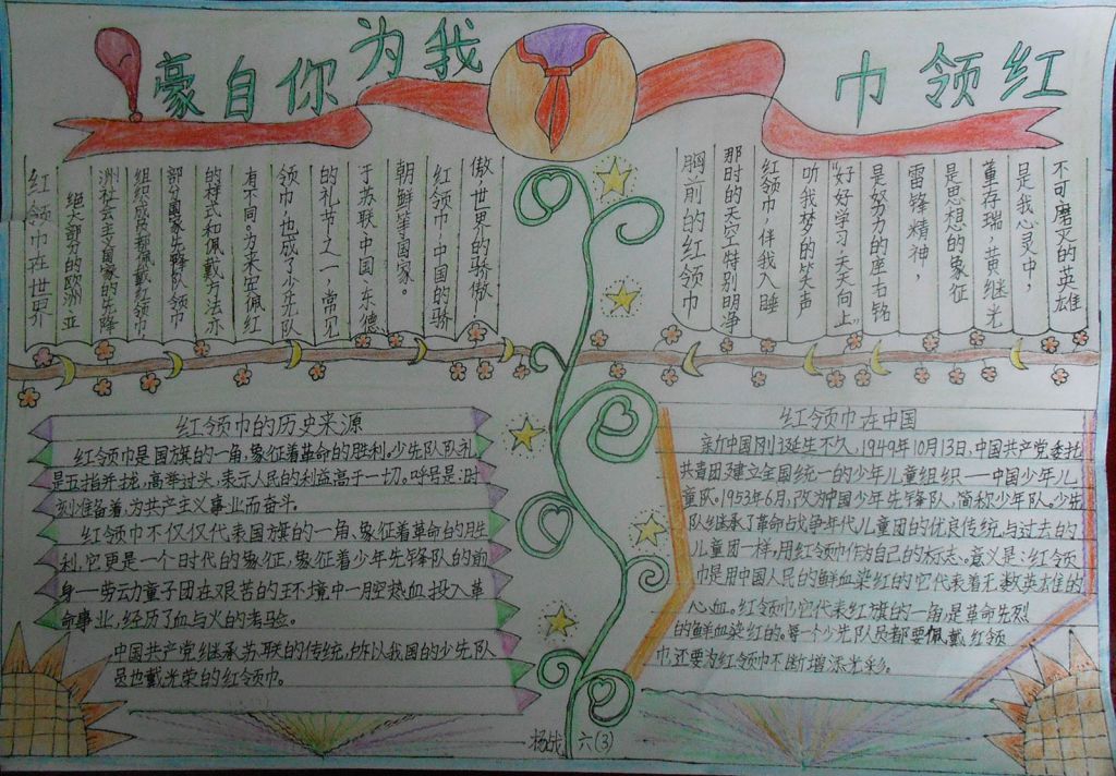 红领巾我为你自豪手抄报图片大全