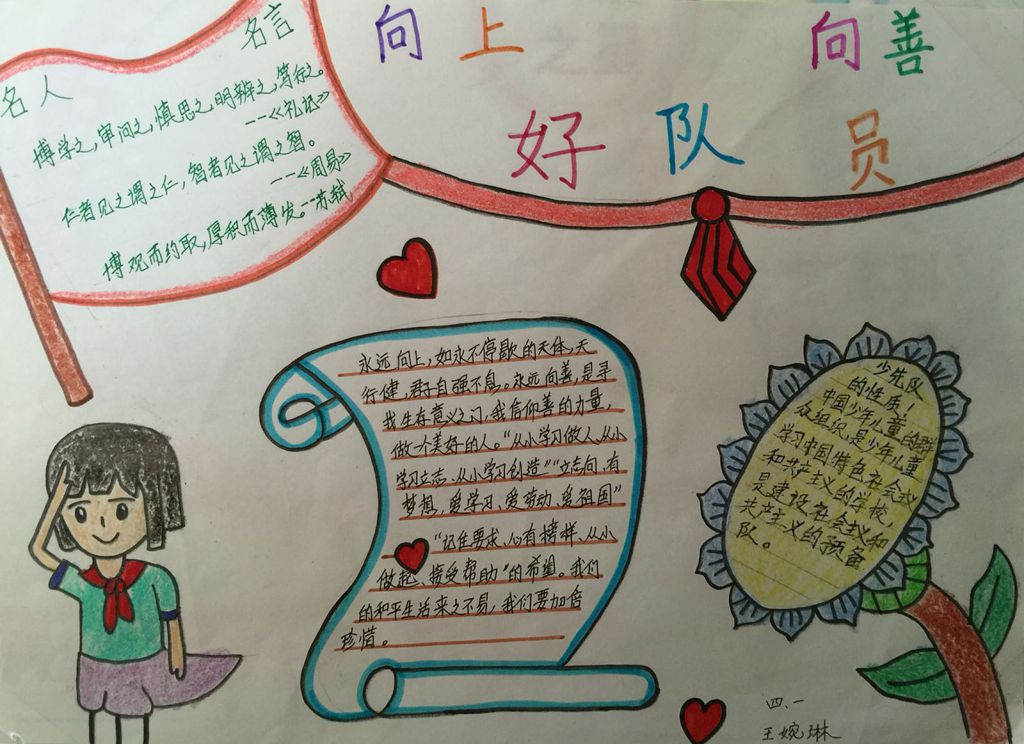 向上向善好队员小报图片