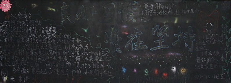 良好习惯贵在坚持黑板报